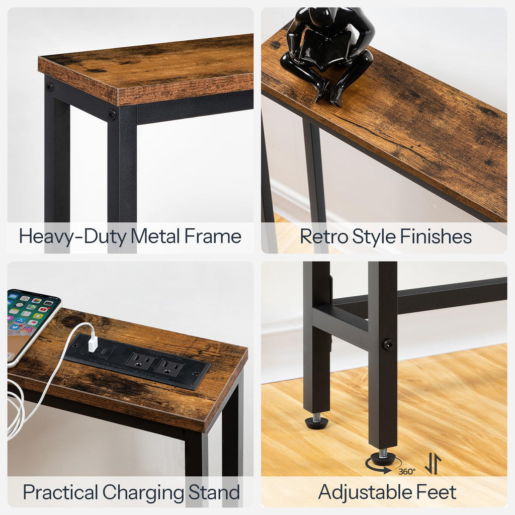 47.2" Narrow Console Table with Power Outlet N95489