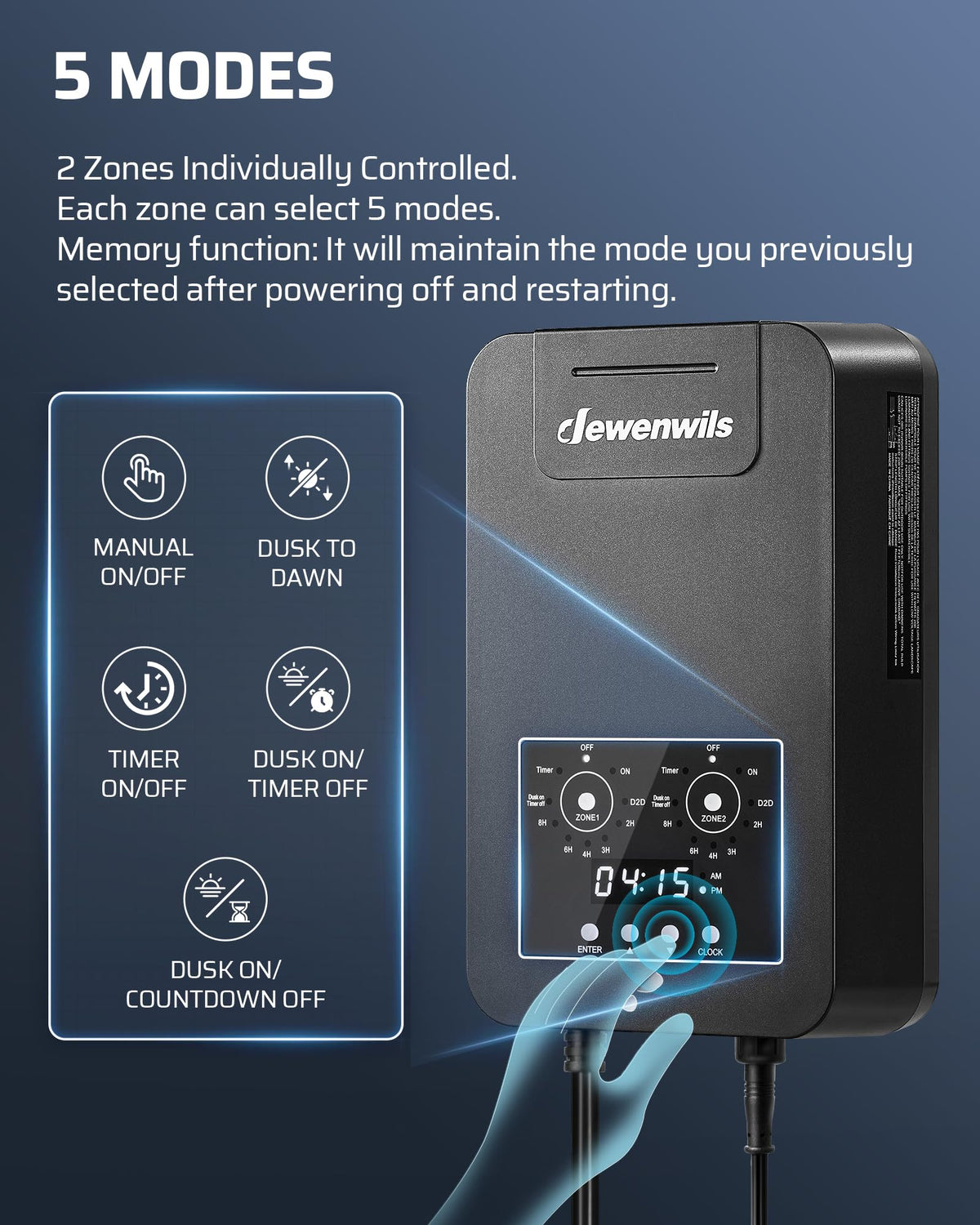 200W Low Voltage Landscape Transformer with 2 Zones C19188