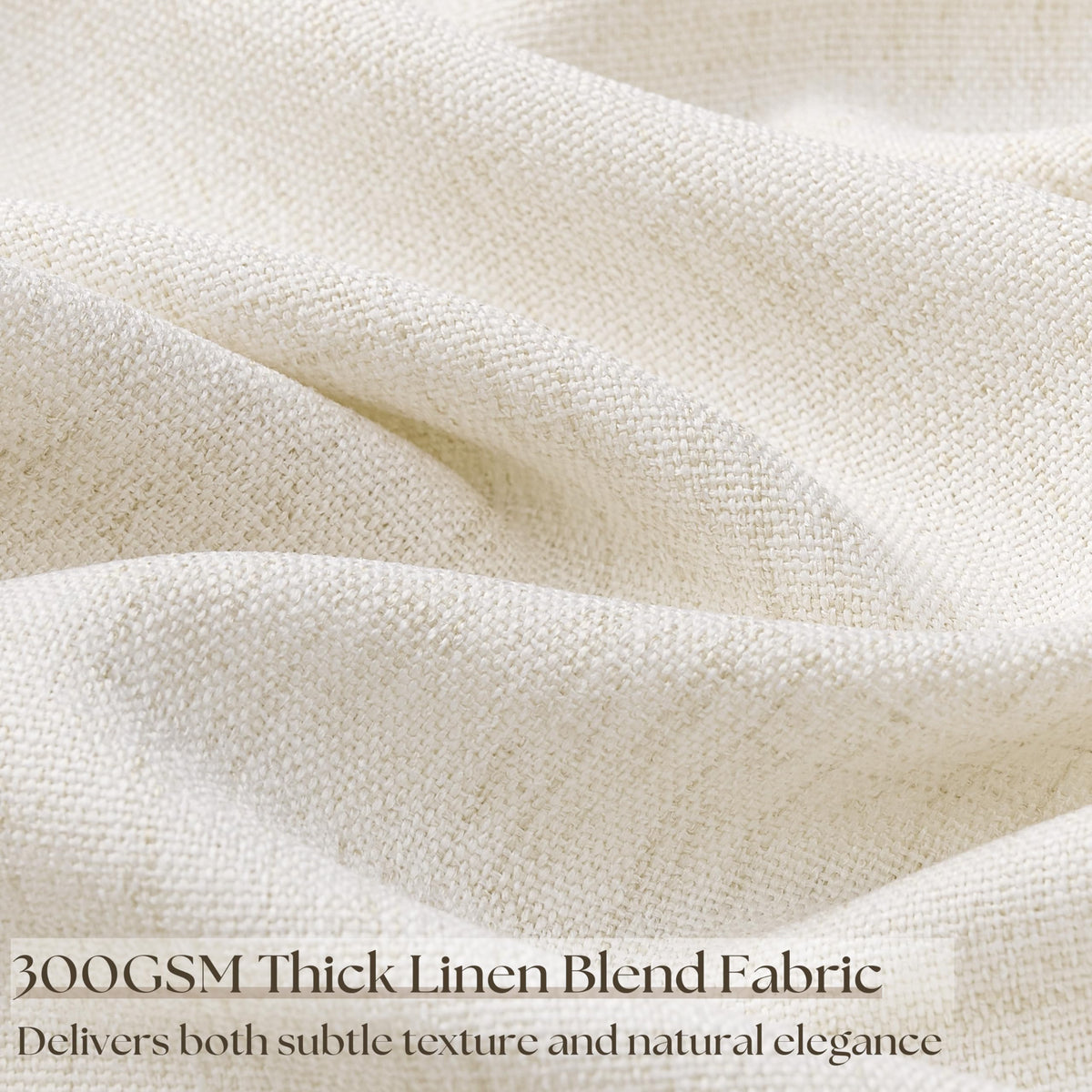 Linen 100 Inch Wide 84 Inch Length Ivory Curtains I4302