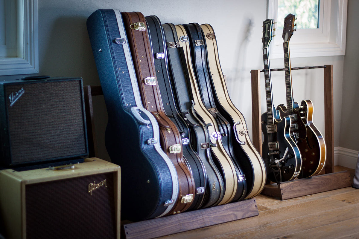 Folding Hardwood Guitar Case Rack B648