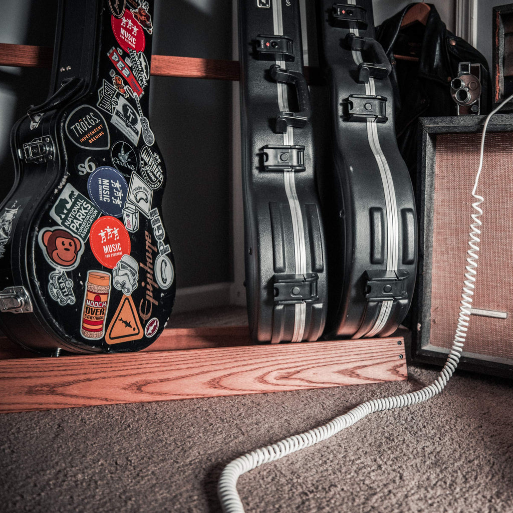 Folding Hardwood Guitar Case Rack B648
