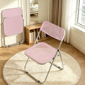 Folding Chairs 300lb Capacity Steel Frame 2-Pack Pink A36936