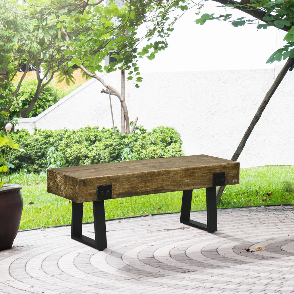 48" Outdoor Bench with Metal Legs F742240