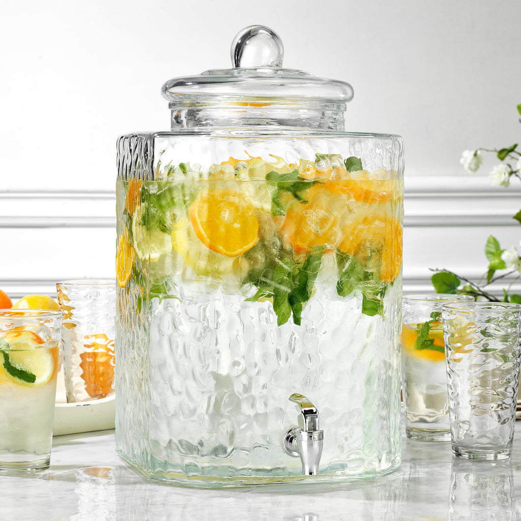 5 Gallon Glass Beverage Dispenser with Spigot M9341