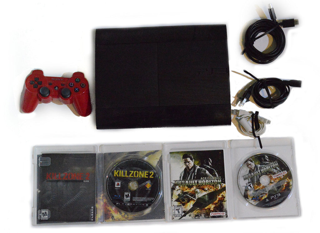 Playstation 3 Super Slim 500GB Game Console Bundle Z558