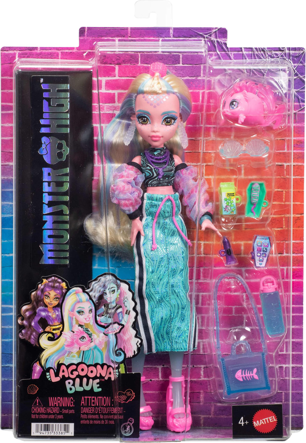 Blue Doll with Pet Piranha S241