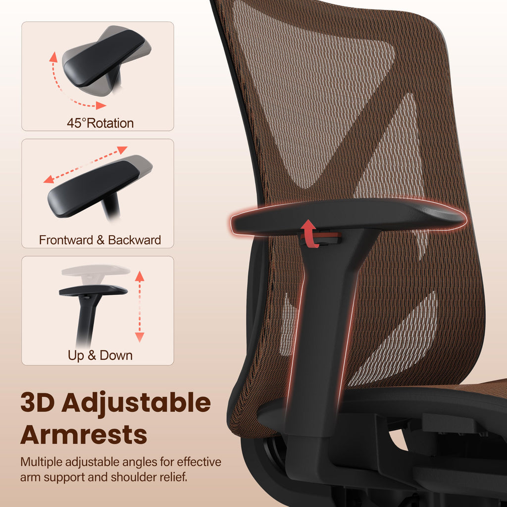 Ergonomic Mesh Office Chair with Adjustable Lumbar Support J328