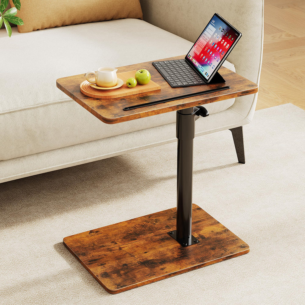 Height Adjustable Swivel C Shaped Side Table Set of 2 V38671